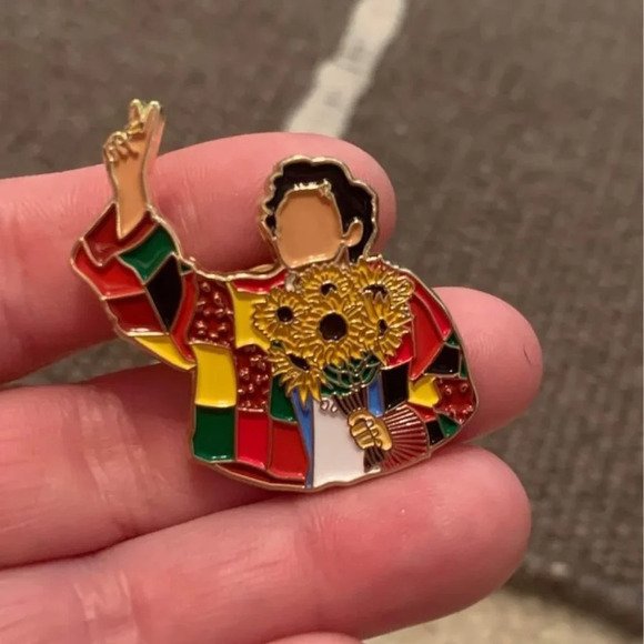 Brand new Harry styles rainbow cardigan inspired enamel pin - Picture 1 of 3